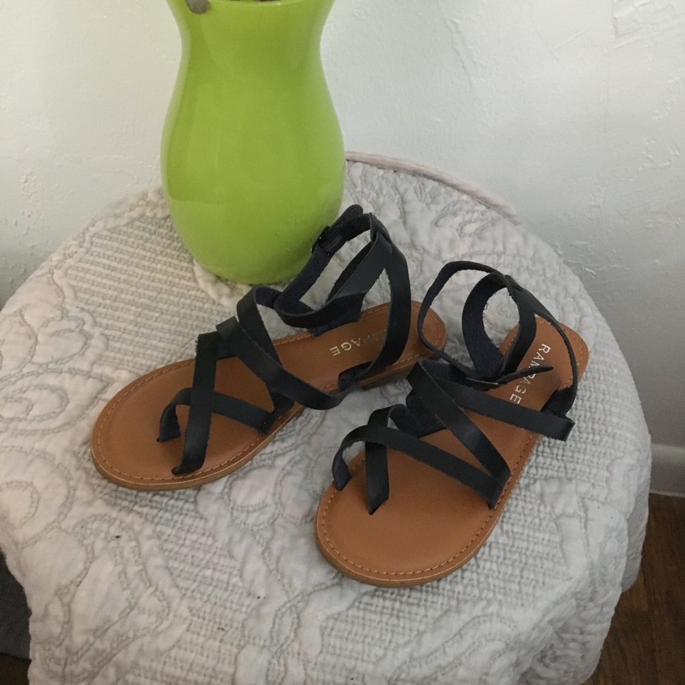 Black strappy sandals by Rampage
